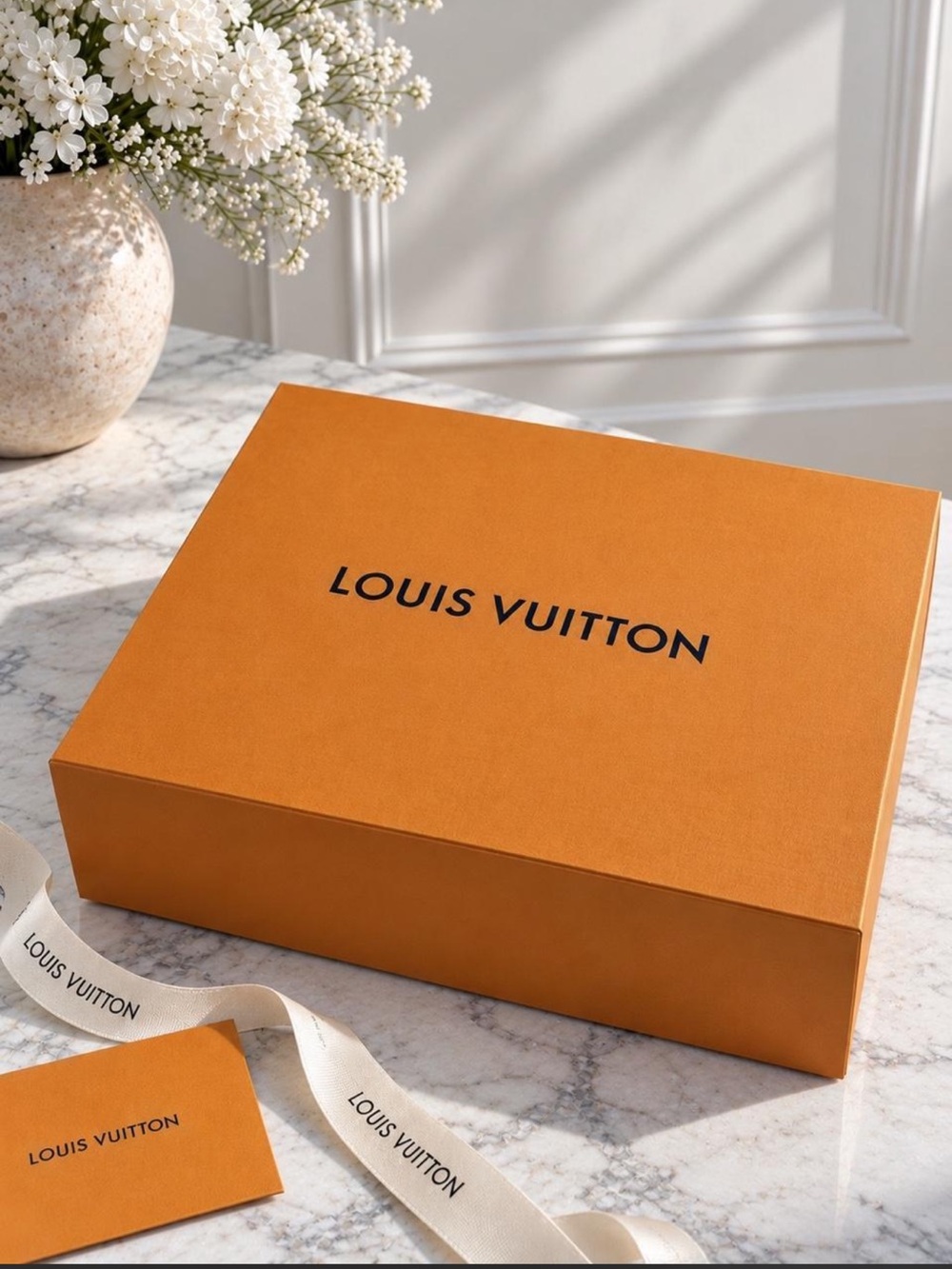 Louis Vuitton Large Gift Box Authentic Orange Packaging